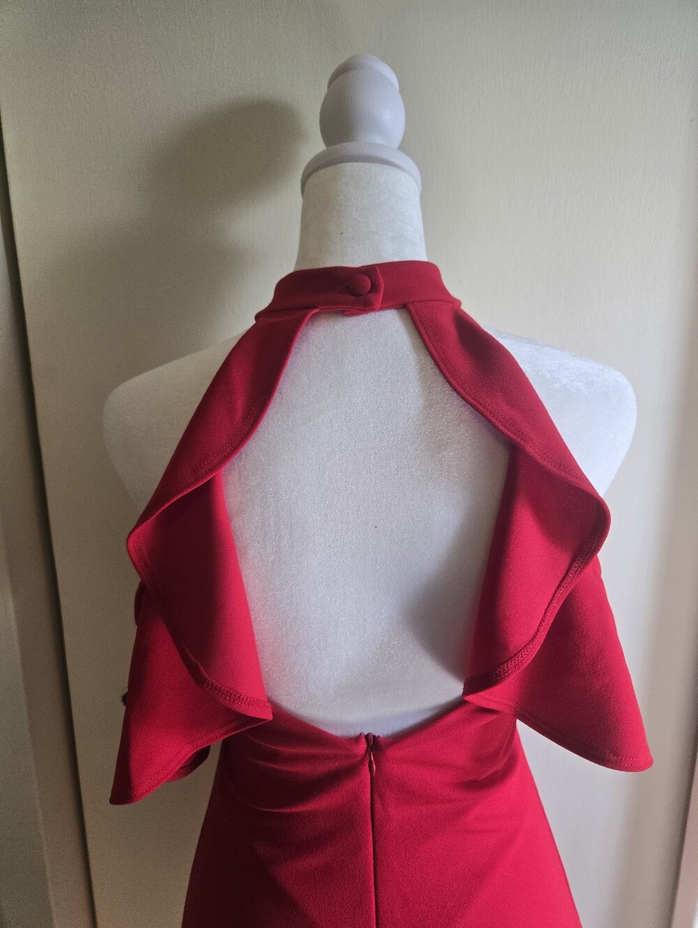 Lulu's Red One-Shoulder Ruffle Bodycon Dress - Picture 9 of 10